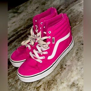 Vans Girls hot pink high tops